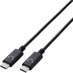 エレコム　ELECOM USB Type-C to USB Type-Cケーブル/顔ツキタイプ/1.0m/クロチャン(ブラック×ホワイト) MPA-CCF10BF