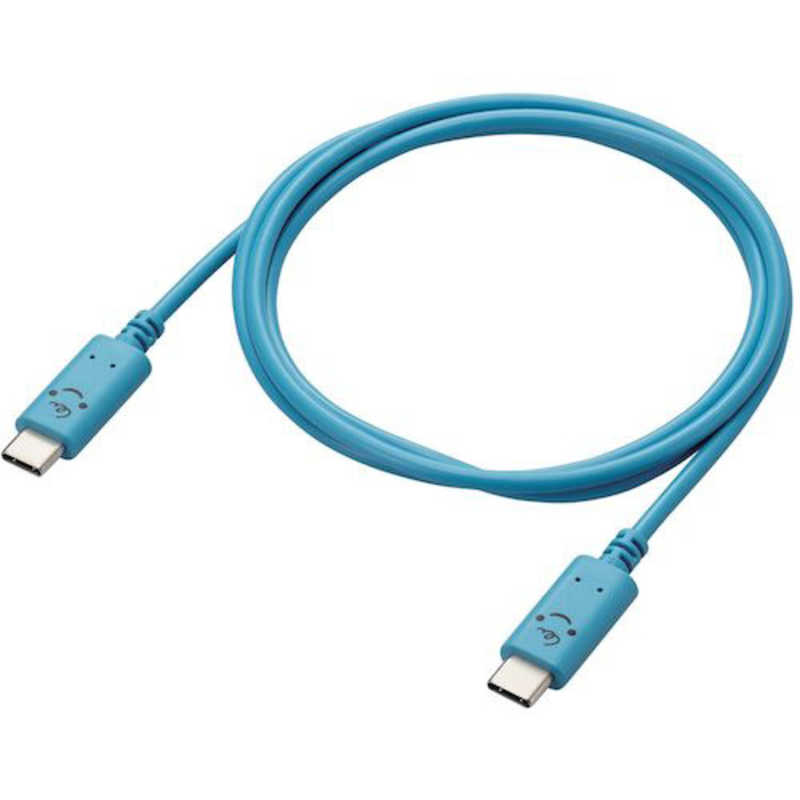 エレコム　ELECOM エレコム　ELECOM USB Type-C to USB Type-Cケーブル/USB Power Delivery対応/顔ツキタイプ/1.0m/ベイビー(ブルー×ブラック) MPA-CCF10BUF MPA-CCF10BUF