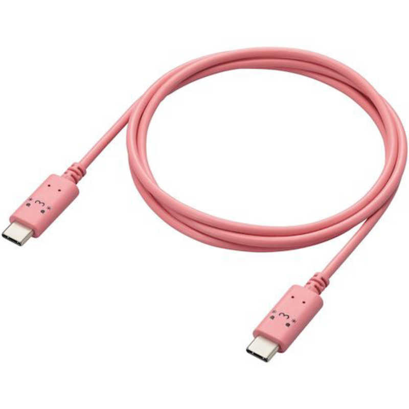 エレコム　ELECOM エレコム　ELECOM USB Type-C to USB Type-Cケーブル/USB Power Delivery対応/顔ツキタイプ/1m/トキメキ(ピンク×ブラック) MPA-CCF10PNF MPA-CCF10PNF