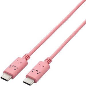 エレコム　ELECOM USB Type-C to USB Type-Cケーブル/USB Power Delivery対応/顔ツキタイプ/1m/トキメキ(ピンク×ブラック) MPA-CCF10PNF