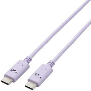 エレコム ELECOM USB Type-Cケーブル 顔ツキタイプ 1m スリーピー(パープル×ブラック) MPA-CCF10PUF エレコム ELECOM USB Type-Cケーブル 顔ツキタイプ 1m スリーピー(パープル×ブラック) MPA-CCF10PUF