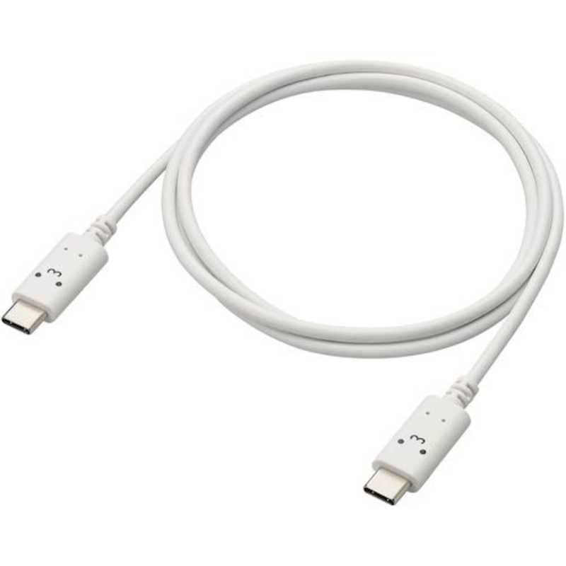 エレコム　ELECOM エレコム　ELECOM USB Type-C to USB Type-Cケーブル/顔ツキタイプ/1.0m/シロチャン(ホワイト×ブラック) MPA-CCF10WF MPA-CCF10WF