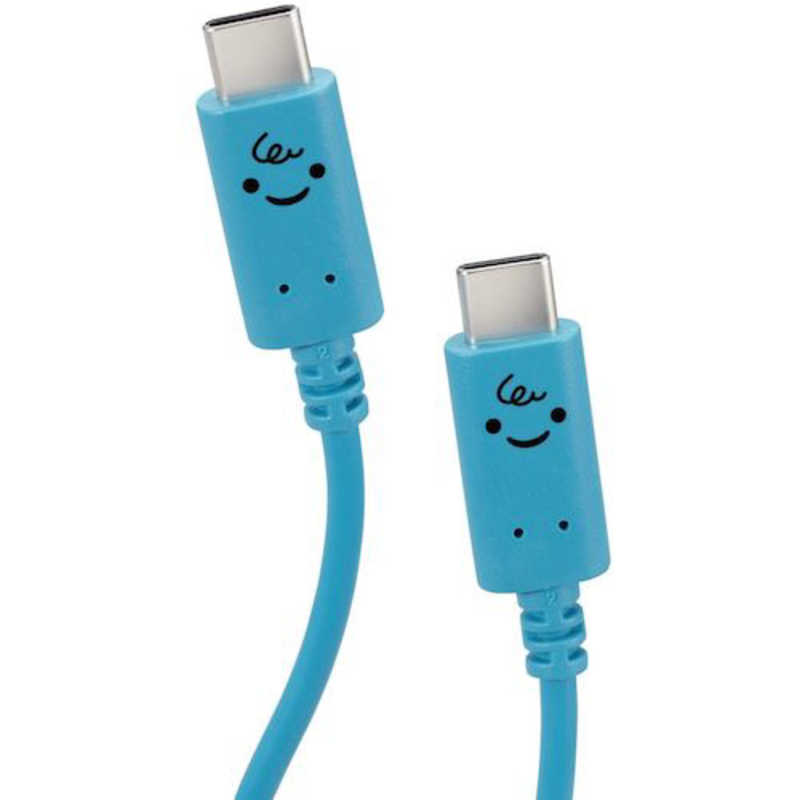 エレコム　ELECOM エレコム　ELECOM USB Type-C to USB Type-Cケーブル/USB Power Delivery対応/顔ツキタイプ/2.0m/ベイビー(ブルー×ブラック) MPA-CCF20BUF MPA-CCF20BUF