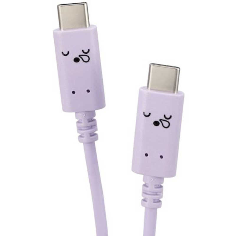 エレコム　ELECOM エレコム　ELECOM USB Type-C to USB Type-Cケーブル/顔ツキタイプ/2.0m/スリーピー(パープル×ブラック) MPA-CCF20PUF MPA-CCF20PUF