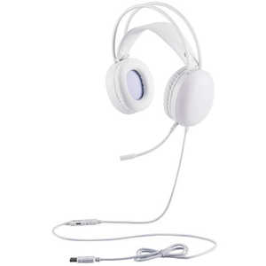 エレコム ELECOM LEDハウジングゲーミングヘッドセット(USBモデル) HS-G09SUWH エレコム ELECOM LEDハウジングゲーミングヘッドセット(USBモデル) HS-G09SUWH