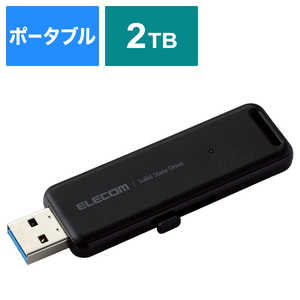 쥳 ELECOM եSSD/ݡ֥/USB3.2(Gen2)б/饤ɼ/2TB/֥å ESD-EMB2000GBK
