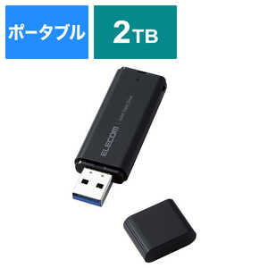 エレコム　ELECOM 外付ケSSD/ポータブル/USB 5Gbps/USB3.2(Gen1)/小型/キャップ式/2TB/ブラック ESD-EMC2000GBK