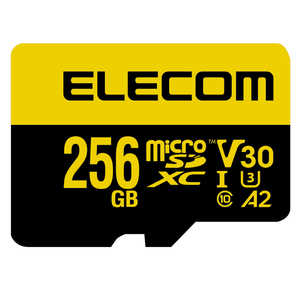 エレコム ELECOM マイクロSDカード microSDXC 256GB Class10 UHS-I U3 V30 読込最大90MB/s SD変換アダプター付 MF-HMS256GU13V3