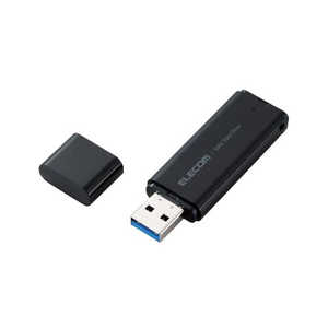 エレコム　ELECOM SSD 外付け 250GB USB3.2(Gen1) 読込最大400MB/s 超小型 USBメモリ型 ポータブル キャップ式 高速 ブラック ESD-EYB0250GBK