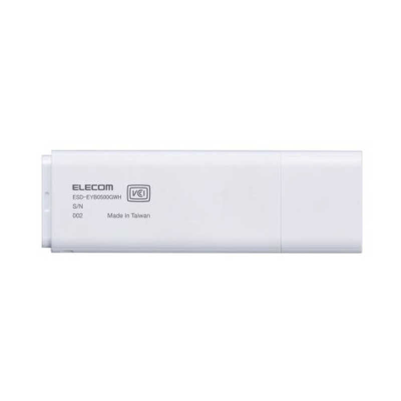 エレコム　ELECOM エレコム　ELECOM 外付けSSD USB-A接続 PS5/PS4、録画対応 ホワイト [500GB /ポータブル型] ESD-EYB0500GWH ESD-EYB0500GWH