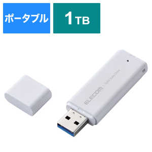 エレコム ELECOM 外付けSSD USB-A接続 PS5/PS4、録画対応 ホワイト [1TB /ポータブル型] ESD-EYB1000GWH