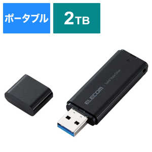 エレコム ELECOM 【アウトレット】外付けSSD USB-A接続 PS5/PS4、録画対応 ブラック [2TB /ポータブル型] ESD-EYB2000GBK