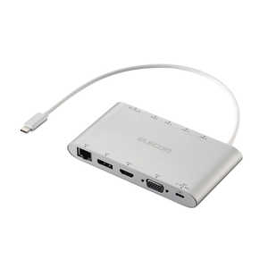 エレコム ELECOM USB Type C ドッキングステーション ハブ シルバー DST-C28SV エレコム ELECOM USB Type C ドッキングステーション ハブ シルバー DST-C28SV