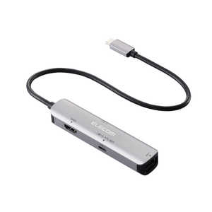 쥳 ELECOM USB Type C ɥå󥰥ơ ϥ 4-in-1 PD 92W USB-C 1 USB-A 1 HDMI 1 RJ45 1 С DST-C29SV