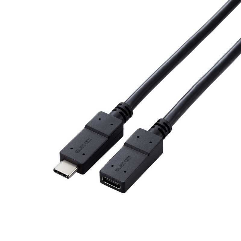 エレコム　ELECOM エレコム　ELECOM USB延長ケーブル/5Gbps/C-Cメスタイプ/USB Power Delivery対応/ノーマル/0.5m/ブラック USB3-ECC05BK USB3-ECC05BK