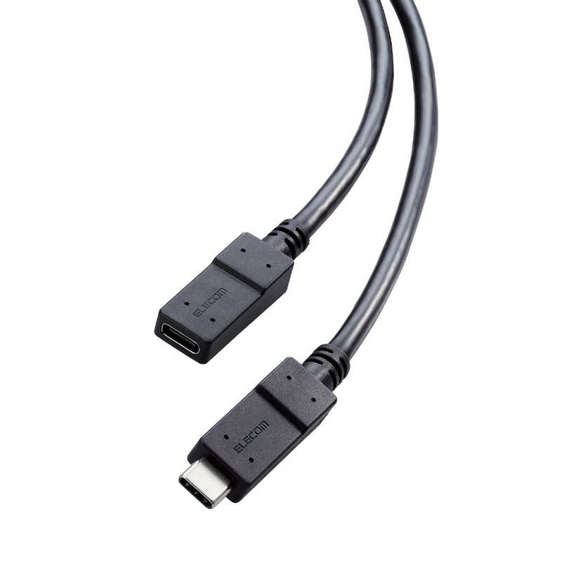 エレコム　ELECOM エレコム　ELECOM USB延長ケーブル/5Gbps/C-Cメスタイプ/USB Power Delivery対応/ノーマル/0.5m/ブラック USB3-ECC05BK USB3-ECC05BK