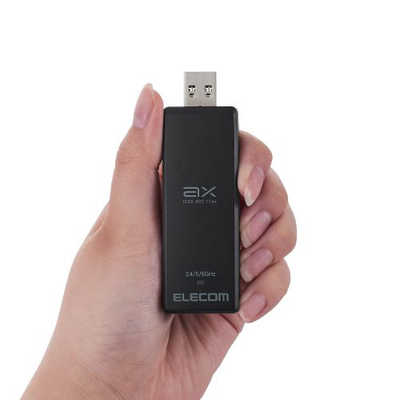エレコム ELECOM 無線LAN子機 2402+2402+574Mbps ブラック [Wi-Fi 6E