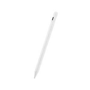 エレコム　ELECOM スタイラスペン 充電式 USB Type-C 充電 磁気吸着 樹脂(POM) ペン先交換可 ( iPad スマホ タブレット 各種対応 ) ホワイト P-TPACST04WH