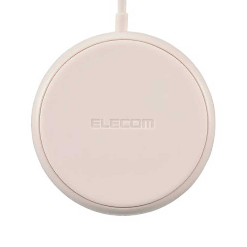 エレコム　ELECOM エレコム　ELECOM ワイヤレス充電器 Qi認証 5W 卓上 滑り止めパッド ケーブル一体 おくだけ充電 ピンク W-QA25PN W-QA25PN