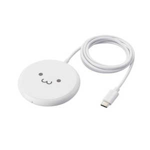 エレコム ELECOM ワイヤレス充電器 Qi認証 5W 卓上 滑り止めパッド ケーブル一体 おくだけ充電 しろちゃん(ホワイト×ブラック) W-QA25WF エレコム ELECOM ワイヤレス充電器 Qi認証 5W 卓上 滑り止めパッド ケーブル一体 おくだけ充電 しろちゃん(ホワイト×ブラック) W-QA25WF