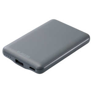 쥳 ELECOM ХХåƥ꡼ 5000mA 15W ( USB Type-C 1) ( USB-A 1) PSEŬ C-A֥° Ŵ 졼 DE-C45-5000DGY