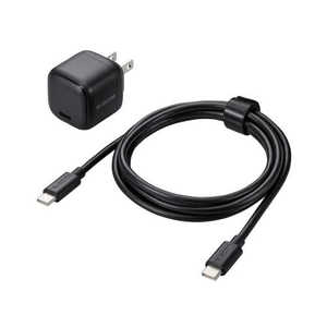 エレコム　ELECOM USB Type-C 充電器 PD 20W 1ポート Type C ケーブル 付属 1.5m 折りたたみプラグ ブラック MPA-ACCP7620BK