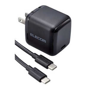 エレコム　ELECOM ノートパソコン USB 充電器 PD 65W PPS対応 Type-C ×1 折りたたみプラグ 小型 ブラック ACDC-PD8765BK