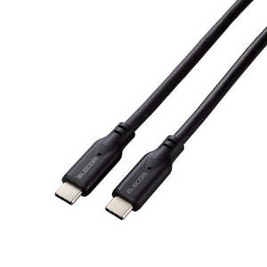 쥳 ELECOM C ֥ USB Type C to Type C 0.5m PD 100W USB10Gbps ֥å MPA-CC1G05BK