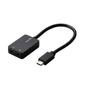 エレコム ELECOM USB Type-C オーディオ変換アダプタ ブラック USB-CADC02BK エレコム ELECOM USB Type-C オーディオ変換アダプタ ブラック USB-CADC02BK