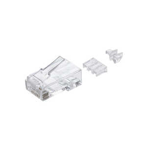 エレコム ELECOM RJ45 コネクタ Cat6A Cat6 LANケーブル 用 10個入り ガイドパーツ付き 単線ヨリ線対応 LD-6RJ45T10/L