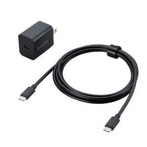 エレコム　ELECOM USB Type-C 充電器 PD 20W 1ポート Type C ケーブル 付属 1.5m (スマホ タブレット 各種対応) ブラック MPA-ACCP7120BK