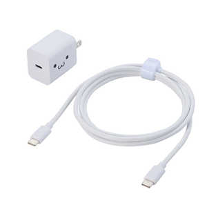 エレコム ELECOM USB Type-C 充電器 PD 20W 1ポート Type C ケーブル 付属 1.5m しろちゃん MPA-ACCP7120WF エレコム ELECOM USB Type-C 充電器 PD 20W 1ポート Type C ケーブル 付属 1.5m しろちゃん MPA-ACCP7120WF