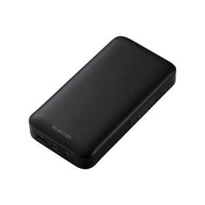 エレコム　ELECOM モバイルバッテリー 20000mAh 入出力(Type-C ×1) 出力(Type-C ×1 USB-A ×1) (PSE適合) ブラック DE-C50L-20000BK