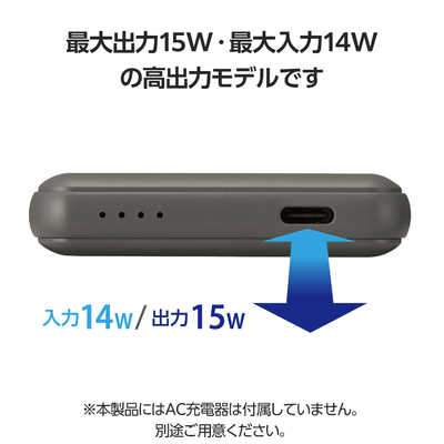エレコム ELECOM モバイルバッテリー 5000mAh 軽量 小型 薄型 15W 入