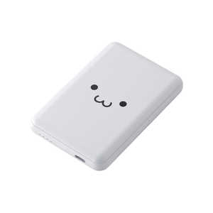 쥳 ELECOM ХХåƥ꡼ 5000mAh    15W ( USB Type-C 1) PSEŬ (ۥ磻ȡߥ֥å) DE-C48-5000WF
