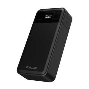 쥳 ELECOM ХХåƥ꡼ 10000mAh  PD 30W ( USB Type-C 2) ( USB-A 1) LED()ɽ PSEŬ ֥å DE-C51L-10000BK