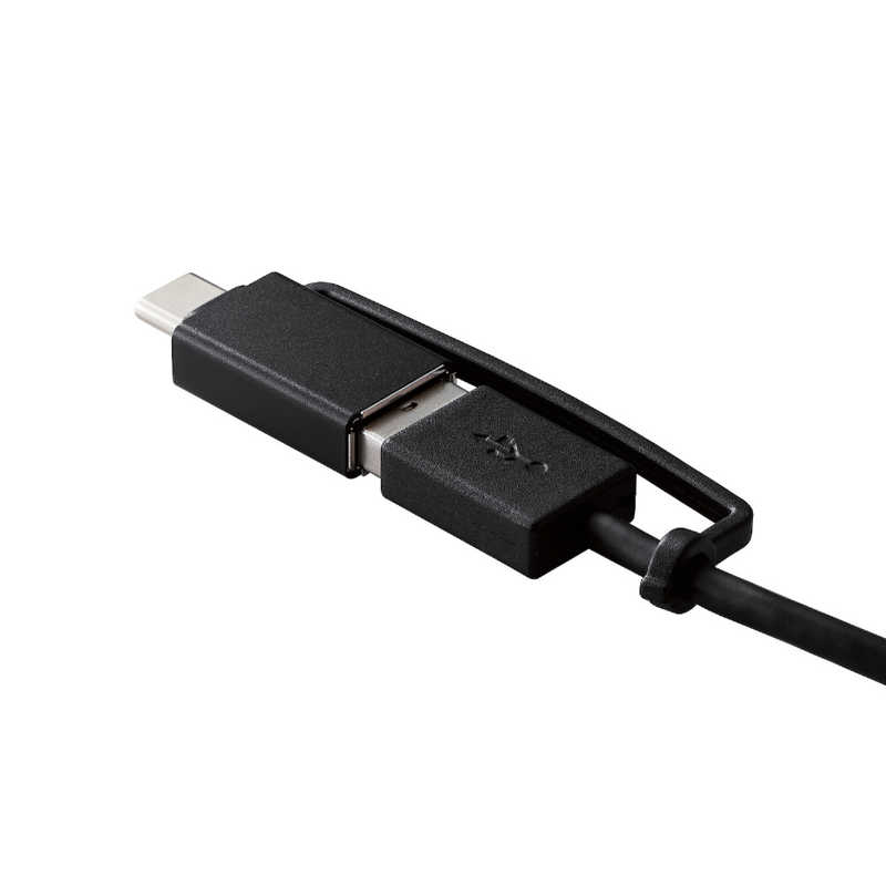 エレコム　ELECOM エレコム　ELECOM USB ハブ USB2.0 USB-Aコネクタ Type-C 変換アダプター付 USB-Aポート ×4 バスパワー スティックタイプ ケーブル長7cm ブラック U2H-CA4003BBK U2H-CA4003BBK