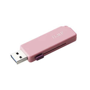 エレコム　ELECOM USBメモリ 32GB USB3.2(Gen1) USB A スライドシャッター式 ストラップホール付 セキュリティ機能対応 マット ILMF ピンク MF-ER3032GPN-IL
