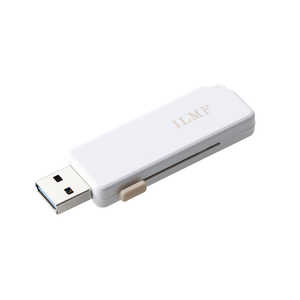 エレコム　ELECOM USBメモリ 32GB USB3.2(Gen1) USB A スライドシャッター式 ストラップホール付 セキュリティ機能対応 マット ILMF ホワイト MF-ER3032GWH-IL