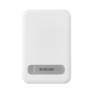 エレコム ELECOM ワイヤレスモバイルバッテリー 5000mAh 最大15W 入出力(Type-C×1) スタンド付き ホワイト DE-C53-5000WH エレコム ELECOM ワイヤレスモバイルバッテリー 5000mAh 最大15W 入出力(Type-C×1) スタンド付き ホワイト DE-C53-5000WH