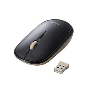 エレコム　ELECOM 無線 マウス 静音 ワイヤレスマウス 4ボタン 厚み28mm ( Windows 11 10 Mac 対応 ) 軽量 薄型 左右対称 ILMF ブラック M-TM10DBBK-IL