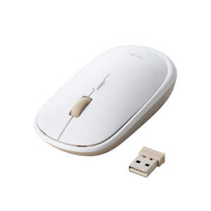 エレコム　ELECOM 無線 マウス 静音 ワイヤレスマウス 4ボタン 厚み28mm ( Windows 11 10 Mac 対応 ) 軽量 薄型 左右対称 ILMF ホワイト M-TM10DBWH-IL