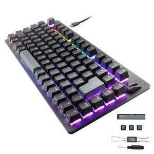 エレコム ELECOM ゲーミングキーボード/V custom/VK720A/有線/着脱式/磁気式アナログ検知スイッチ搭載/75%サイズ/ブラック TK-VK720ABK エレコム ELECOM ゲーミングキーボード/V custom/VK720A/有線/着脱式/磁気式アナログ検知スイッチ搭載/75%サイズ/ブラック TK-VK720ABK