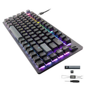 エレコム ELECOM ゲーミングキーボード/V custom/VK720A/有線/着脱式/磁気式アナログ検知スイッチ搭載/75％サイズ/EN配列/ブラック TKVK720ABK-EN
