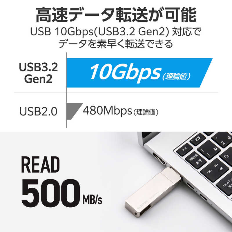 エレコム　ELECOM エレコム　ELECOM 外付けSSD USB-C＋USB-A接続 PS5/PS4対応 シルバー [250GB /ポータブル型] ESD-EPA0250GSV ESD-EPA0250GSV