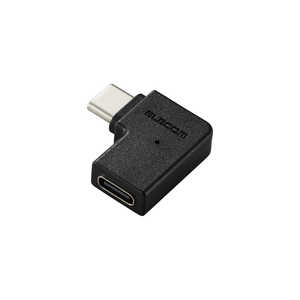 쥳 ELECOM USB-C L Ѵ ץ  USB Type-C ݡ - Type-C ץ饰 PD 60W ® ֥å AD-CFCML01BK