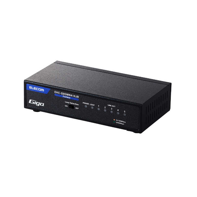 エレコム　ELECOM エレコム　ELECOM スイッチングハブ [5ポート /1Giga対応 /電源内蔵] メタル筐体 ブラック EHC-G05MN4-HJB EHC-G05MN4-HJB