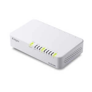 エレコム　ELECOM スイッチングハブ [8ポート /1Giga対応 /ACアダプター] プラ筐体 本体背面マグネット付き ホワイト EHC-G08PA4-JW