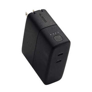 エレコム ELECOM モバイルバッテリー コンセント一体型 5000mAh PD 最大67W 入力出力( USB Type-C ×2) PSE適合 折りたたみプラグ ブラック DE-AC11-5000BK エレコム ELECOM モバイルバッテリー コンセント一体型 5000mAh PD 最大67W 入力出力( USB Type-C ×2) PSE適合 折りたたみプラグ ブラック DE-AC11-5000BK