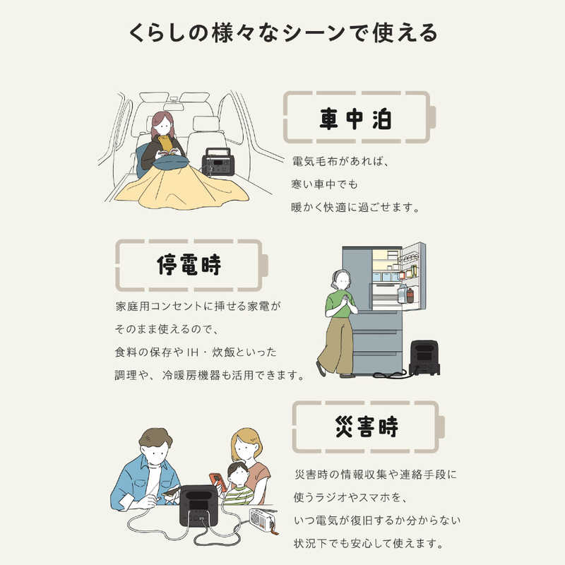 エレコム　ELECOM エレコム　ELECOM ポータブル電源 1229Wh (AC×4 Type-C×2 USB-A×4 カーアクセサリーソケット×1) ブラック DE-PS1200PBK DE-PS1200PBK